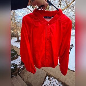 Vintage Polo 80’s 90’s Red Cotton Jacket Windbreaker Ralph Lauren Size Large